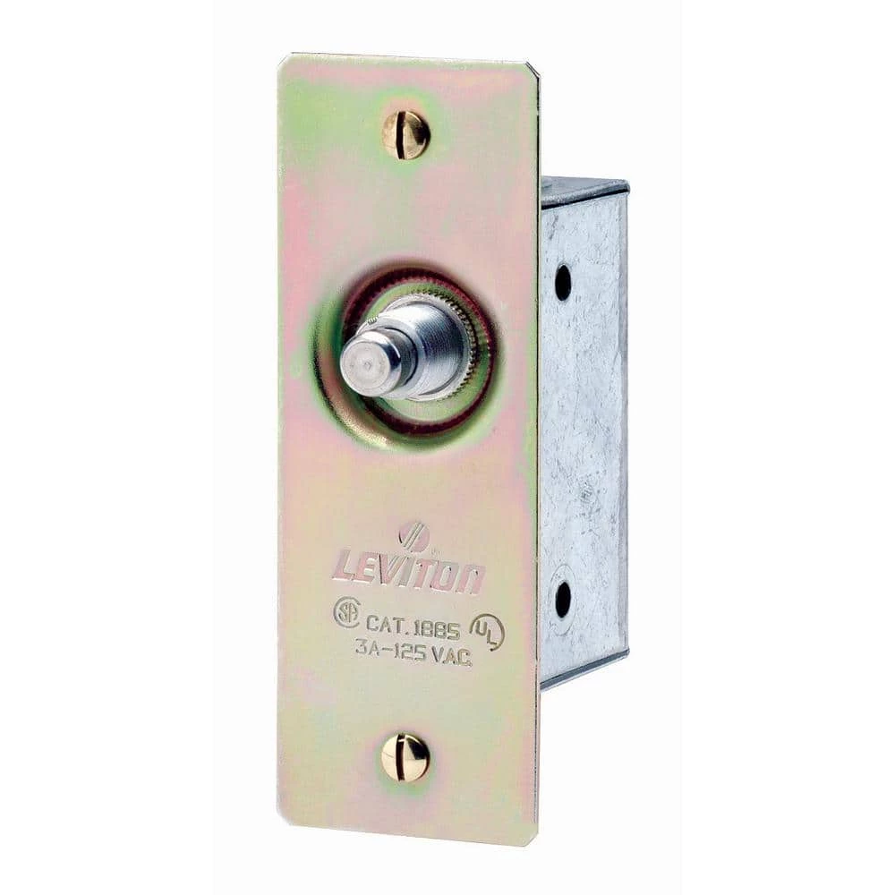 3 Amp Commercial Grade Single-Pole Single Circuit Momentary Doorjamb with Jamb Box Switch, Brass by Leviton 1 3 Amp Commercial Grade Single-Pole Single Circuit Momentary Doorjamb with Jamb Box Switch, Brass by Leviton