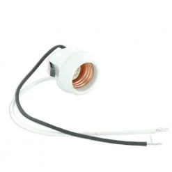 Medium Base HID Keyless 4KV Pulse Rated Porcelain Lampholder for High Pressure Sodium Lamp by Leviton