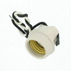 Medium Base HID Keyless 4KV Pulse Rated Porcelain Lampholder for High Pressure Sodium Lamp by Leviton -FANIMATION Shop leviton lamp accessories 18876 a0 1000