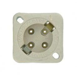 660W Medium Base One-Piece Single Circuit Keyless Pony Cleat Unglazed Porcelain Incandescent Lampholder, White by Leviton -FANIMATION Shop leviton lamp accessories 19062 1d 1000