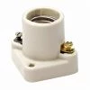 660W Medium Base One-Piece Single Circuit Keyless Pony Cleat Unglazed Porcelain Incandescent Lampholder, White by Leviton