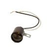 660W Medium Base Single Circuit One-Piece Keyless Phenolic Incandescent Lampholder, Black by Leviton