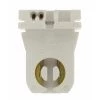 660W Medium G13 Bi-Pin Low Profile Slide-On Turn-Type Shunted Standard Fluorescent Lampholder, White by Leviton
