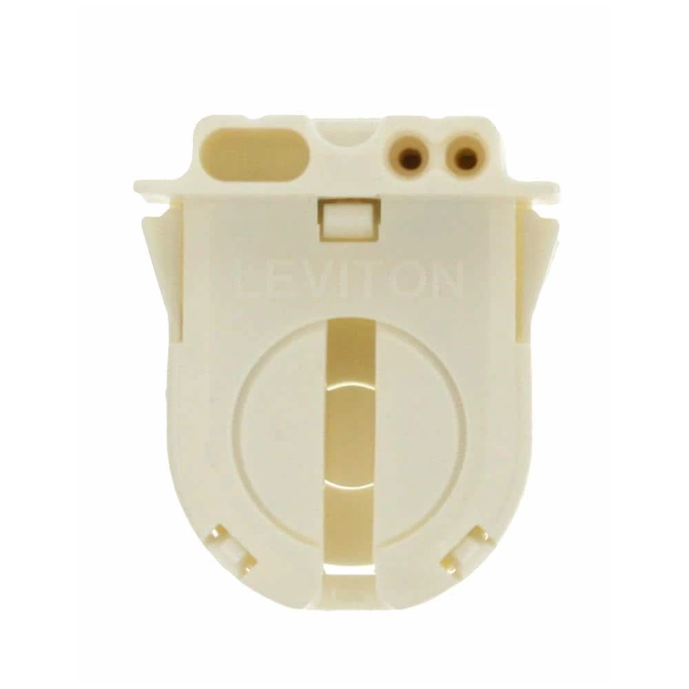 660W Medium Base T-8 Bi-Pin Turn Type Lamp-Lock Snap-In/Slide-On Linear Fluorescent Lampholder, White by Leviton 1 660W Medium Base T-8 Bi-Pin Turn Type Lamp-Lock Snap-In/Slide-On Linear Fluorescent Lampholder, White by Leviton