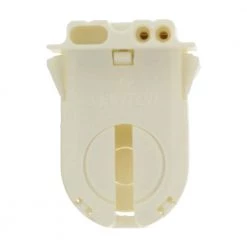 660W Medium Bi-Pin Turn Type Snap-In/Slide-On Lamp-Lock T-8/T-12 Linear Fluorescent Lampholder, White by Leviton