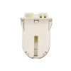 660W Medium Base T-8/T-12 Bi-Pin Turn Type Snap-In/Slide-On Lamp-Lock Linear Fluorescent Lampholder, White by Leviton