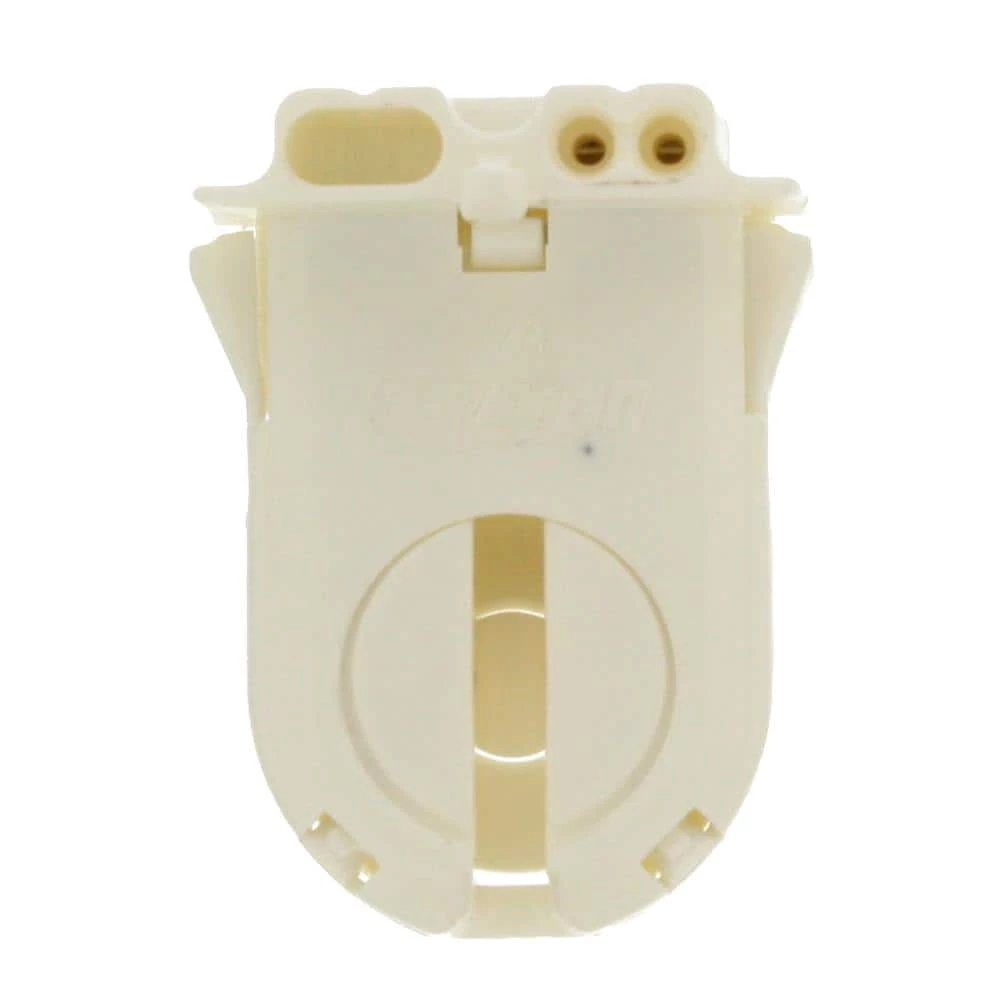 660W Medium Base T-8/T-12 Bi-Pin Turn Type Snap-In/Slide-On Lamp-Lock Linear Fluorescent Lampholder, White by Leviton 1 660W Medium Base T-8/T-12 Bi-Pin Turn Type Snap-In/Slide-On Lamp-Lock Linear Fluorescent Lampholder, White by Leviton