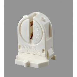 120W Low Profile Miniature Base T-5 Bi-Pin Snap-In/Slide-On Lamp-Lock Linear Fluorescent Lampholder, White by Leviton