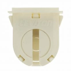 660W Low Profile Small Bi-Pin Lamp Center for T-8 Lamps Slide-On Lamp-Lock Linear Fluorescent Lampholder, White by Leviton