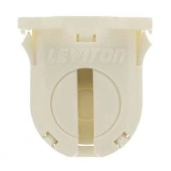 660W Low Profile Small Bi-Pin Lamp Center for T-8 Lamps Snap-In Lamp-Lock Linear Fluorescent Lampholder, White by Leviton