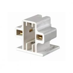 75W G23 and G23-2 Lamp Base 5-Watt/7-Watt 2-Pin Screw-Down Compact Fluorescent Lampholder, White by Leviton