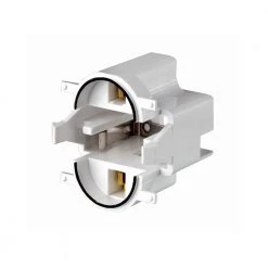 75W GX23 Lamp Base 13W 2-Pin Snap-In Compact Fluorescent Lampholder, White with Black by Leviton