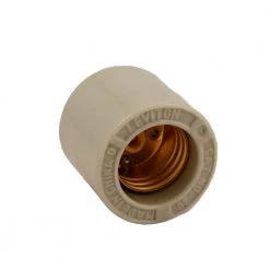 660W Two Piece Medium Base Keyless Incandescent Lampholder, White by Leviton