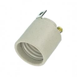 660W Medium Base One-Piece Single Circuit Keyless Bracket Mount Unglazed Porcelain Incandescent Lampholder, White by Leviton -FANIMATION Shop leviton lamp accessories 3152 f a0 1000