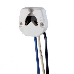 660W Medium Base Bi-Pin Butt-On Screw Mount Turn-Type Standard Fluorescent Lampholder, White by Leviton