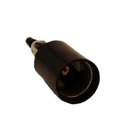 660W Medium Base Bottom Turn Knob Incandescent Lampholder, Brown by Leviton