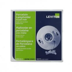 660W Medium Base One-Piece Single Circuit Keyless Box Mount Glazed Porcelain Incandescent Lampholder, White by Leviton 7 660W Medium Base One-Piece Single Circuit Keyless Box Mount Glazed Porcelain Incandescent Lampholder, White by Leviton -FANIMATION Shop leviton lamp accessories 49816 c 40 1000