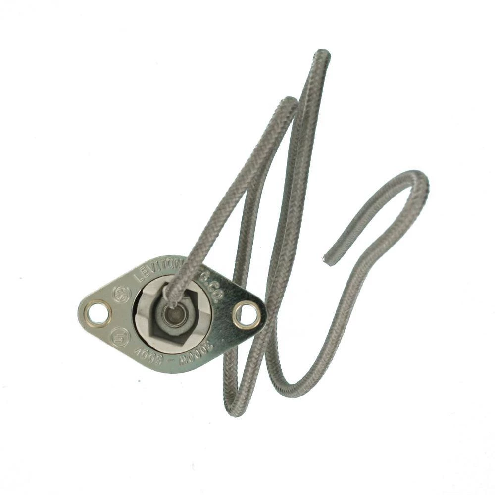 3000W R7s RX7s Base Plunger Flange Mount Keyless Unglazed Porcelain Incandescent Lampholder, White by Leviton 4 3000W R7s RX7s Base Plunger Flange Mount Keyless Unglazed Porcelain Incandescent Lampholder, White by Leviton - Image 4