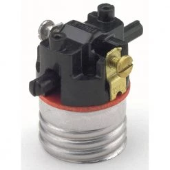 660W Medium Base Single Circuit Push-Through Incandescent Lampholder Interior by Leviton