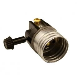 250W Medium Base 2-Circuit Turn Knob Incandescent Lampholder Interior (For 3-Way Lamps) by Leviton