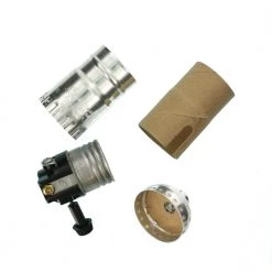 250W Medium Base 2-Circuit Turn Knob Aluminum Shell Incandescent Lampholder (For 3-Way Lamps), Nickel by Leviton -FANIMATION Shop leviton lamp accessories 7090 ni 66 1000