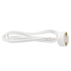 Miniature Bi-Pin Base Ceramic Body G4, G6.35, GY6.35, GX5.3 MR16 GZ4 MR11 Halogen Incandescent Lampholder, White by Leviton -FANIMATION Shop leviton lamp accessories 80054 1f 1000