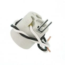 660W Medium Base One-Piece Single Circuit Keyless Bracket Mount Unglazed Porcelain Incandescent Lampholder, White by Leviton -FANIMATION Shop leviton lamp accessories 8052 1 a0 1000