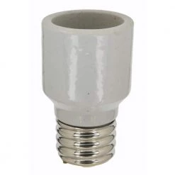 1500W Mogul-Mogul Base One-Piece Glazed Porcelain Adapter/Extender Incandescent Lampholder, White by Leviton