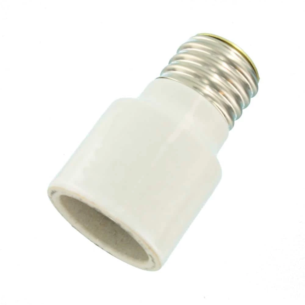 1500W Mogul-Mogul Base One-Piece Glazed Porcelain Adapter/Extender Incandescent Lampholder, White by Leviton 3 1500W Mogul-Mogul Base One-Piece Glazed Porcelain Adapter/Extender Incandescent Lampholder, White by Leviton - Image 3