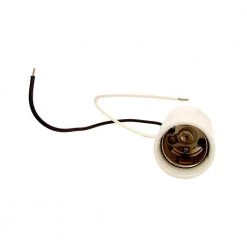 1500W Mogul Base One-Piece Keyless HID Glazed Porcelain Lampholder, White by Leviton