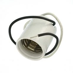 1500W Mogul Base One-Piece Keyless HID Glazed Porcelain Lampholder, White by Leviton -FANIMATION Shop leviton lamp accessories 8756 2 a0 1000