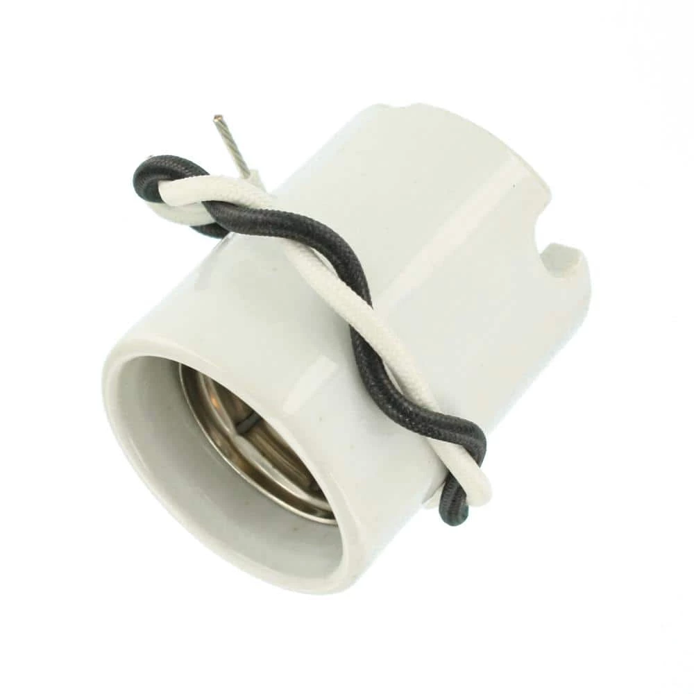 400W Mogul Base One-Piece Single Circuit Keyless HID Glazed Porcelain Lampholder, White by Leviton 3 400W Mogul Base One-Piece Single Circuit Keyless HID Glazed Porcelain Lampholder, White by Leviton - Image 3