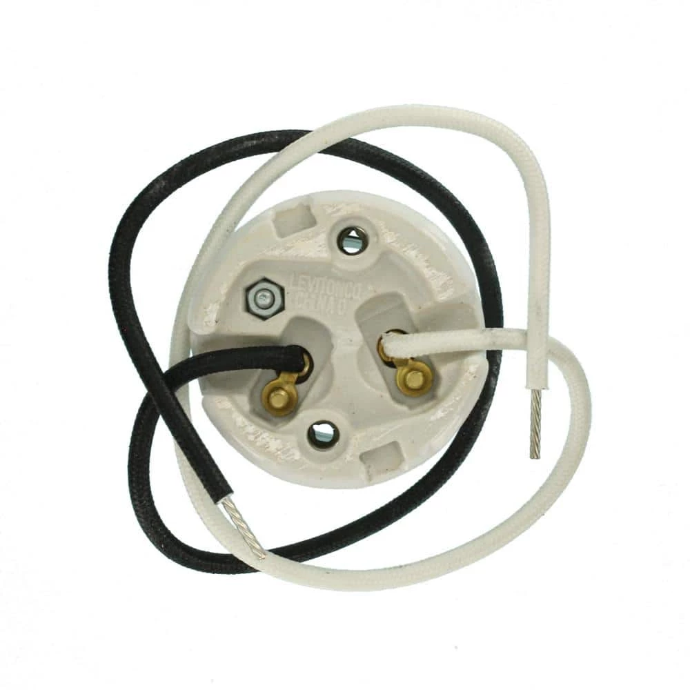 1500W Mogul Base Keyless Porcelain Incandescent Lampholder, White by Leviton 4 1500W Mogul Base Keyless Porcelain Incandescent Lampholder, White by Leviton - Image 4