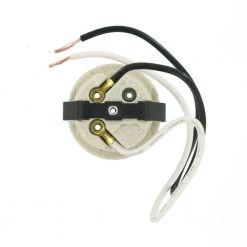 660W Medium Base with Brass Screw Shell Porcelain Incandescent Lampholder, White by Leviton 7 660W Medium Base with Brass Screw Shell Porcelain Incandescent Lampholder, White by Leviton -FANIMATION Shop leviton lamp accessories 8876 1d 1000