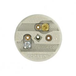 660W Medium Base Two-Piece Single Circuit Keyless Ring-Type Unglazed Porcelain Incandescent Lampholder, White by Leviton 8 660W Medium Base Two-Piece Single Circuit Keyless Ring-Type Unglazed Porcelain Incandescent Lampholder, White by Leviton -FANIMATION Shop leviton lamp accessories 9350 1d 1000