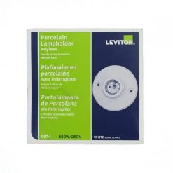 660 Wat Medium Base One-Piece Single Circuit Keyless Ceiling Mount Glazed Porcelain Incandescent Lampholder, White by Leviton 7 660 Wat Medium Base One-Piece Single Circuit Keyless Ceiling Mount Glazed Porcelain Incandescent Lampholder, White by Leviton -FANIMATION Shop leviton lamp accessories 9874 40 1000
