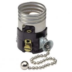 Black Medium Base Interior Only Shell Incandescent Lampholder by Leviton