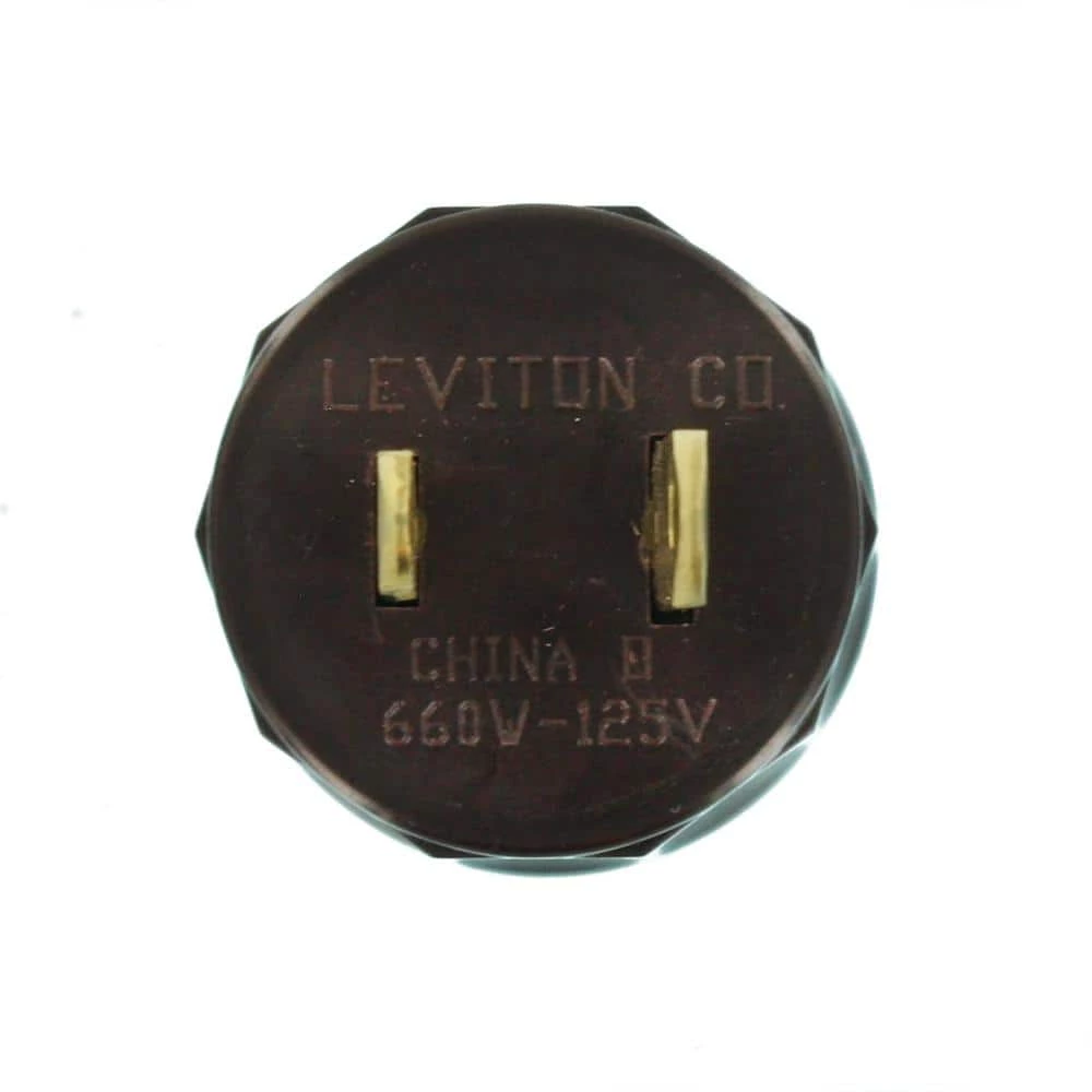 600-Watt Medium Base Outlet to Socket Lampholder, Brown by Leviton 4 600-Watt Medium Base Outlet to Socket Lampholder, Brown by Leviton - Image 4