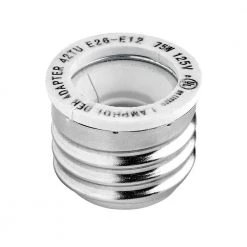 75-Watt Incandescent/CFL/LED Thermoplastic Lampholder Adaptor Medium to Candelabra, White (2-Pack) by Leviton