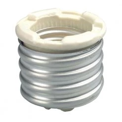 660-Watt White Mogul to Medium Porcelain Lampholder Socket Adapter by Leviton