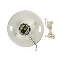 Plastic Pull-Chain Lampholder by Leviton 11 Plastic Pull-Chain Lampholder by Leviton -FANIMATION Shop leviton lamp sockets r50 08827 cw4 a0 1000