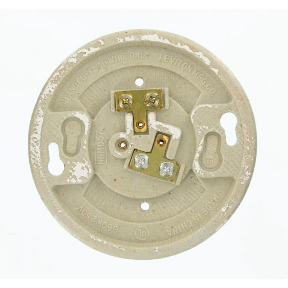 600-Watt 250-Volt White Outlet Box Lampholder by Leviton 5 600-Watt 250-Volt White Outlet Box Lampholder by Leviton - Image 5
