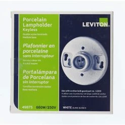 600-Watt 250-Volt White Outlet Box Lampholder by Leviton 13 600-Watt 250-Volt White Outlet Box Lampholder by Leviton -FANIMATION Shop leviton lamp sockets r50 49875 000 77 1000