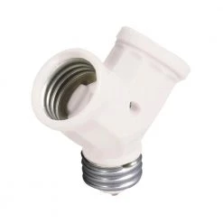 660-Watt Keyless Twin-Socket Lamp Holder Adapter by Leviton