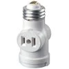2-Outlet White Socket with Pull Chain by Leviton