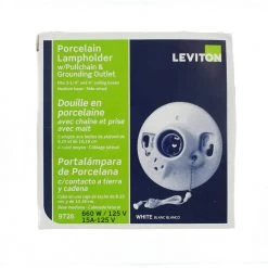 Glazed Porcelain Lamp Holder with Pull Chain and Outlet by Leviton -FANIMATION Shop leviton lamp sockets r60 09726 00c 40 1000
