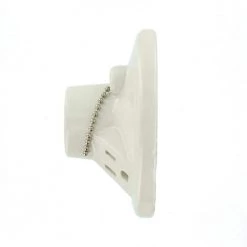 Glazed Porcelain Lamp Holder with Pull Chain and Outlet by Leviton -FANIMATION Shop leviton lamp sockets r60 09726 00c a0 1000