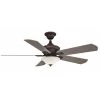 Camhaven v2 52 in. Integrated LED Matte Greige Ceiling Fan with Frosted White Glass Bowl Light Kit and Remote Control by FANIMATION