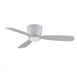 Embrace 52 in. Integrated LED Matte White Ceiling Fan with Opal Frosted Glass Light Kit and Remote Control by FANIMATION