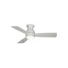 Hugh 44 in. Integrated LED Indoor/Outdoor Matte White Ceiling Fan with Light Kit and Remote Control by FANIMATION